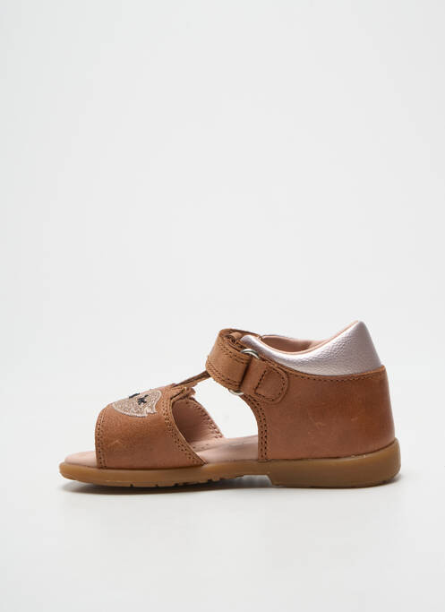 Sandales/nu pieds tissage tissage pailleté chiquet marron GEOX fille