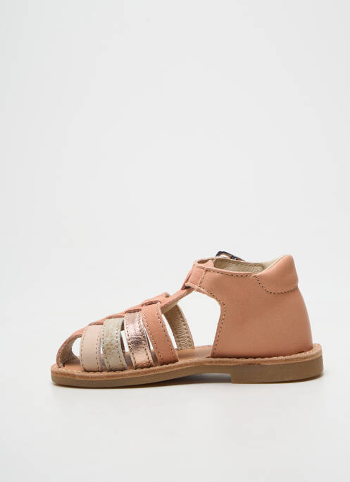 Sandales/nu pieds bout rond chiquet rose BOPY fille