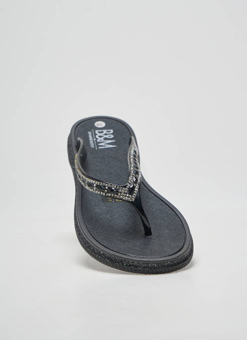 Tongs strass talon plat jusqu'à 3cm noir B&M femme