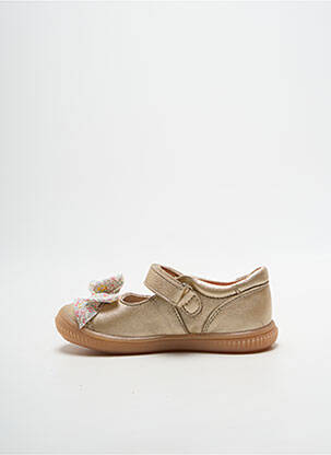 Ballerines tissage satiné bout rond or BOPY fille