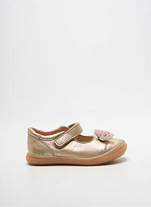 Ballerines tissage satiné bout rond or BOPY fille