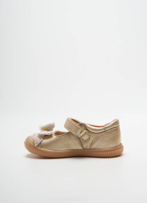 Ballerines tissage satiné bout rond or BOPY fille