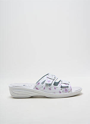 Mules/sabots type de semelle amortissante talon de 4 à 6cm blanc SOIR ET MATIN femme