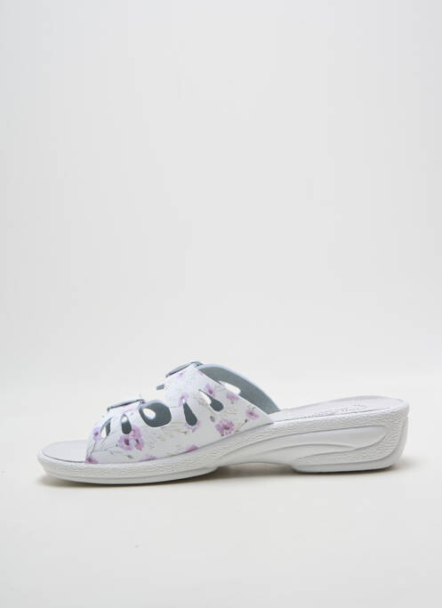 Mules/sabots type de semelle amortissante talon de 4 à 6cm blanc SOIR ET MATIN femme