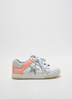 Baskets impression bout rond blanc BOPY fille