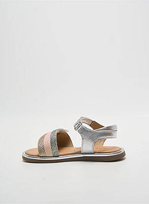 Sandales/nu pieds tissage tissage pailleté bout ouvert argent MOD8 fille