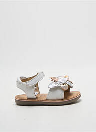 Sandales/nu pieds tissage satiné bout ouvert blanc MOD8 fille