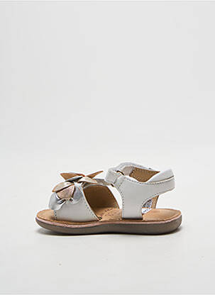 Sandales/nu pieds tissage satiné bout ouvert blanc MOD8 fille