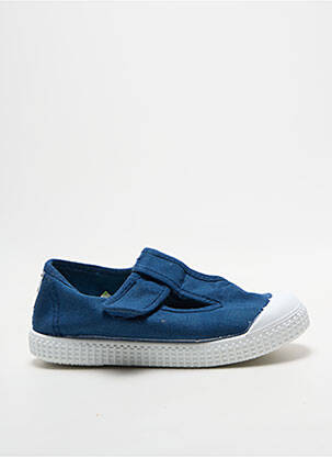 Baskets fermeture scratch bout rond bleu POTOMAC enfant