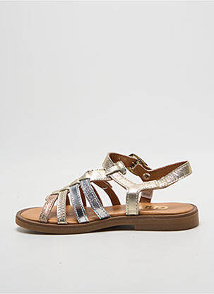 Sandales/nu pieds tissage satiné chiquet or GBB fille