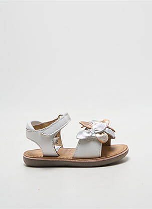 Sandales/nu pieds tissage satiné bout ouvert blanc MOD8 fille