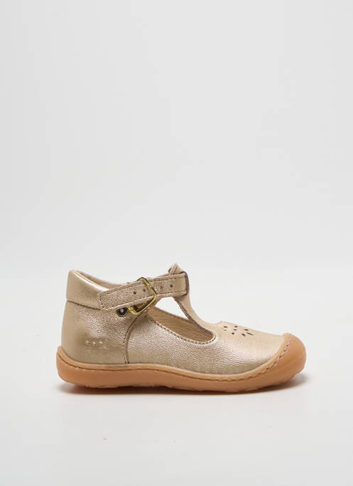 Ballerines matière lisse bout rond or BOPY fille