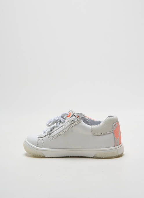 Baskets impression bout rond blanc BOPY fille