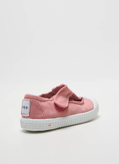 Baskets semelle amovible bout rond rose POTOMAC fille