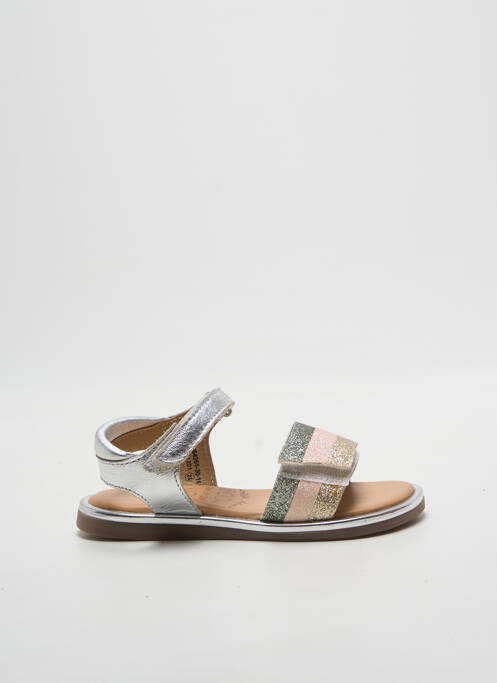 Sandales/nu pieds tissage tissage pailleté bout ouvert argent MOD8 fille