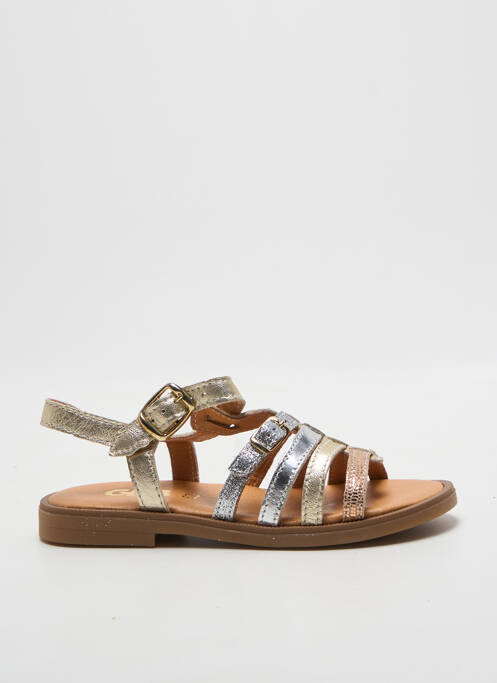 Sandales/nu pieds tissage satiné chiquet or GBB fille