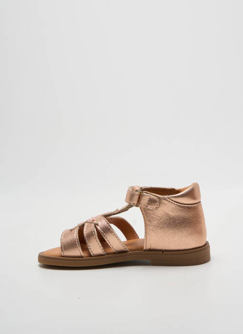 Sandales/nu pieds tissage satiné chiquet rose GBB fille