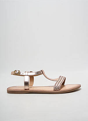 Sandales/nu pieds fermeture boucle(s) talon plat jusqu'à 3cm or LILYBELLULE femme