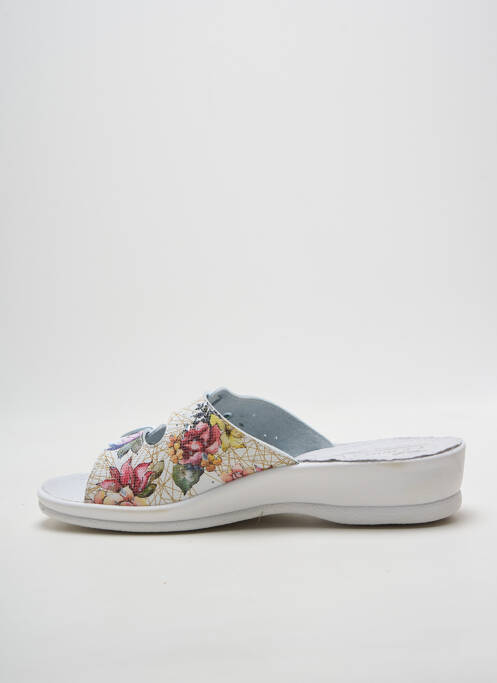 Mules/sabots type de semelle amortissante talon de 4 à 6cm blanc LE SOFT femme