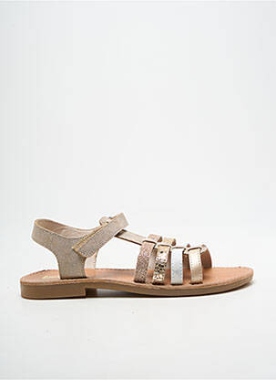 Sandales/nu pieds impression chiquet or BOPY fille