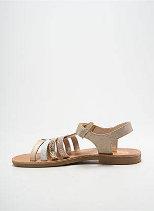 Sandales/nu pieds impression chiquet or BOPY fille