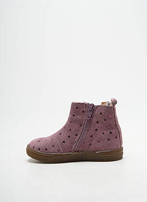 Bottines/boots nubuck bout rond rose BOPY fille