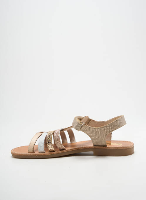 Sandales/nu pieds impression chiquet or BOPY fille
