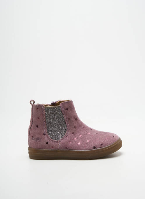 Bottines/boots nubuck bout rond rose BOPY fille