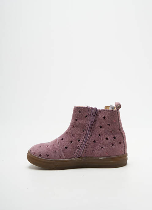 Bottines/boots nubuck bout rond rose BOPY fille
