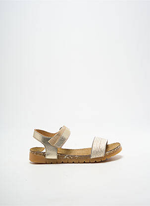 Sandales/nu pieds tissage satiné bout ouvert or BOPY fille