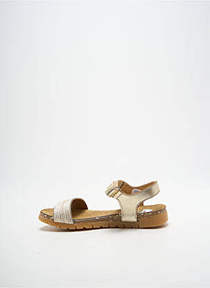 Sandales/nu pieds tissage satiné bout ouvert or BOPY fille