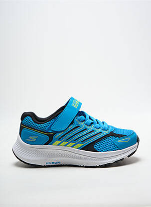Baskets fermeture scratch bout rond bleu SKECHERS garcon