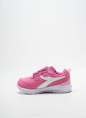 Baskets fermeture scratch bout rond rose DIADORA fille