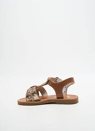 Sandales/nu pieds tissage tissage pailleté chiquet marron BOPY fille