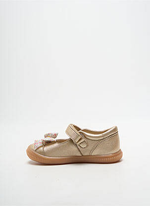 Ballerines tissage satiné bout rond or BOPY fille