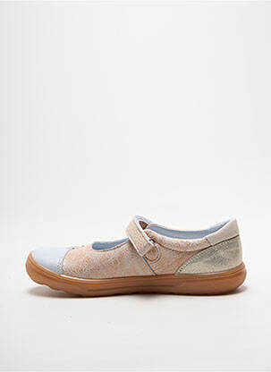 Ballerines tissage satiné bout rond or BOPY fille