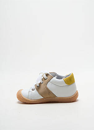 Baskets fermeture lacets bout rond blanc BOPY garçon