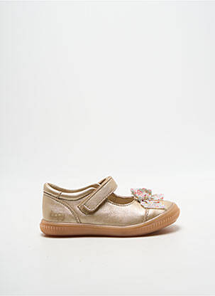 Ballerines tissage satiné bout rond or BOPY fille