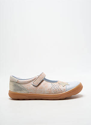 Ballerines tissage satiné bout rond or BOPY fille