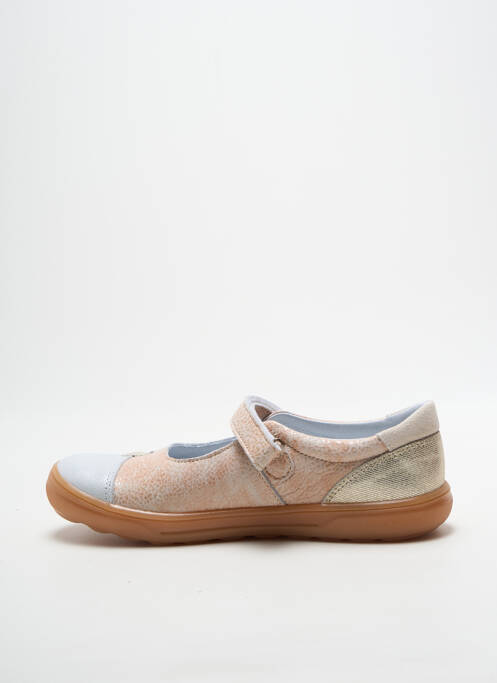 Ballerines tissage satiné bout rond or BOPY fille