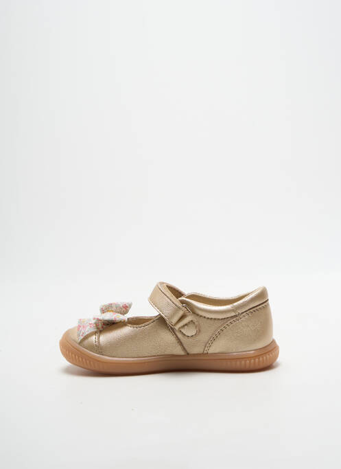 Ballerines tissage satiné bout rond or BOPY fille