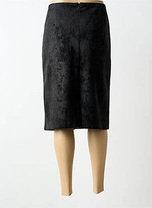 Jupe mi-longue coupe droite noir CHRISTINE LAURE femme