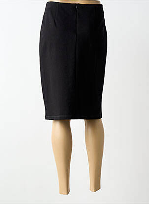 Jupe mi-longue coupe droite noir CHRISTINE LAURE femme