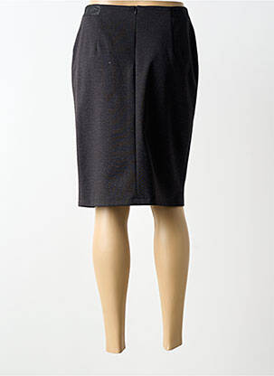 Jupe mi-longue taille haute noir CHRISTINE LAURE femme