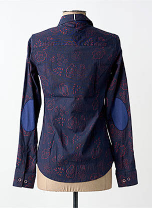 Chemisier coupe cintrée manches longues bleu BLACK WELLIS femme