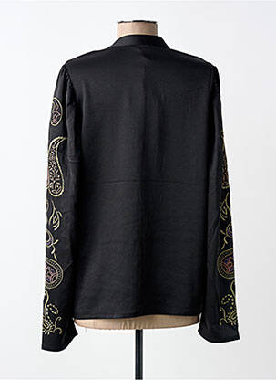 Chemisier coupe droite manches longues noir NÜ femme