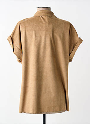 Chemisier manches courtes manches courtes beige LAUREN VIDAL femme