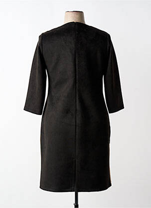 Robe mi-longue manches 3/4 manches 3/4 noir GUY DUBOUIS femme