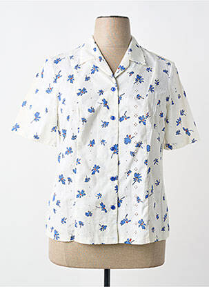 Chemisier manches courtes manches courtes blanc GUY DUBOUIS femme