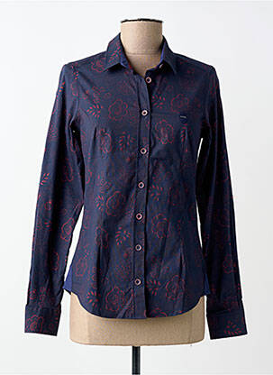 Chemisier coupe cintrée manches longues bleu BLACK WELLIS femme